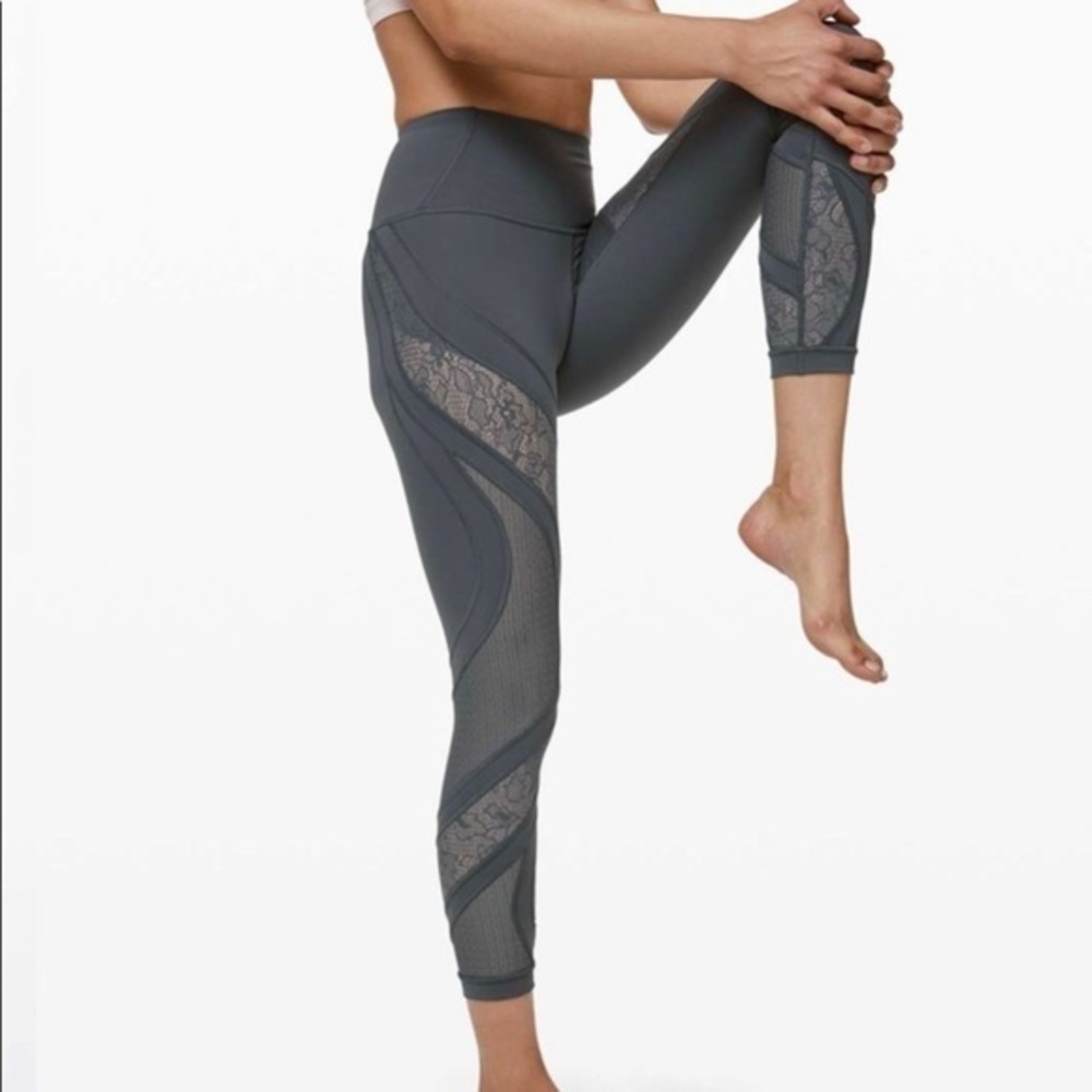 Lululemon Wunder  Under High Rise Tight 25” Lace SZ 6